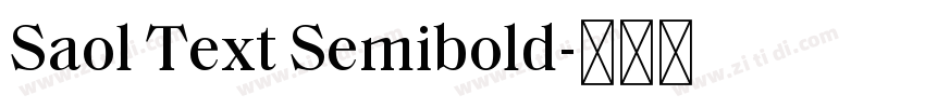 Saol Text Semibold字体转换 Saol Text Semibold字体转换